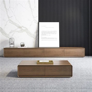 Cabinet Teledu A Set Bwrdd Coffi